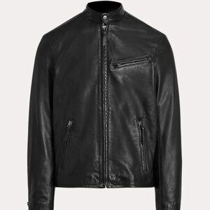 Polo Ralph Loren Leather Café Racer Jacket (Never worn)